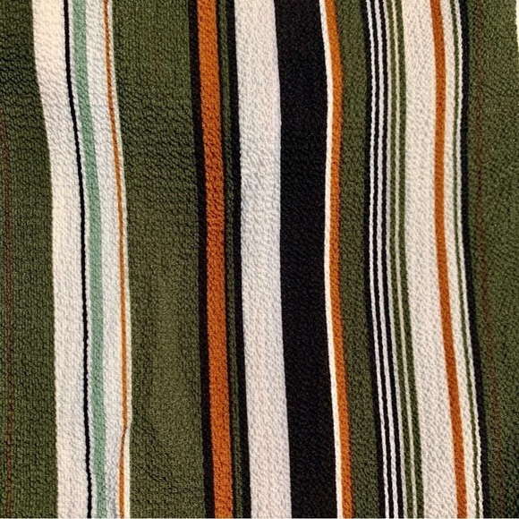 NWT Boutique Top Small Hyped Unicorn Betty Slimming Vertical Stripe Army Buttons - Picture 6 of 16